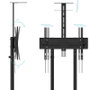 Tooq Nefertiti FS1151M-B Soporte de Suelo con Ruedas Negro